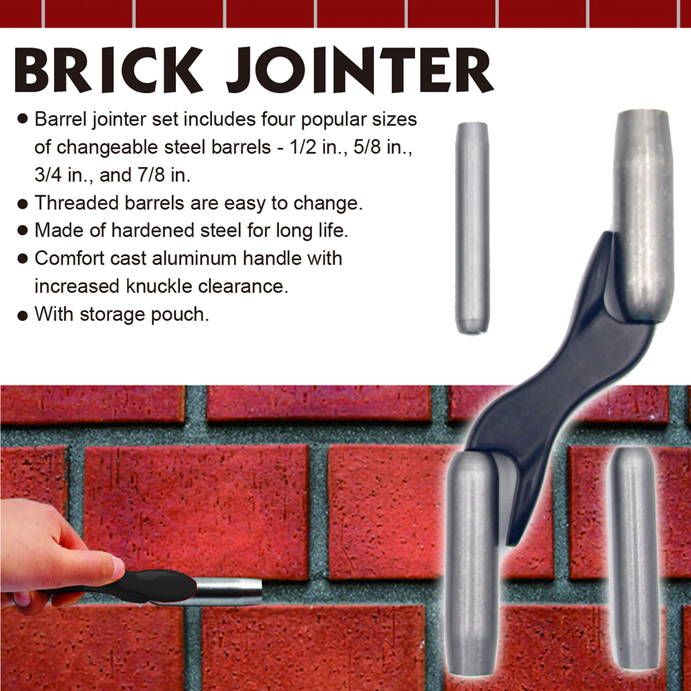 Brick Jointer Handheld Wall Trimming Builder Brick Jointer Home Professional Portable Metal Interchangeable Hand Tool