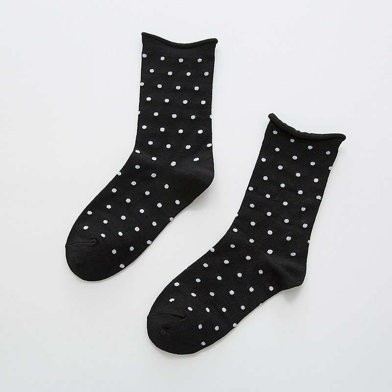 eTya Fashion Women Socks Cute Dot Female Cute Casual Cotton Socks Soft Sox