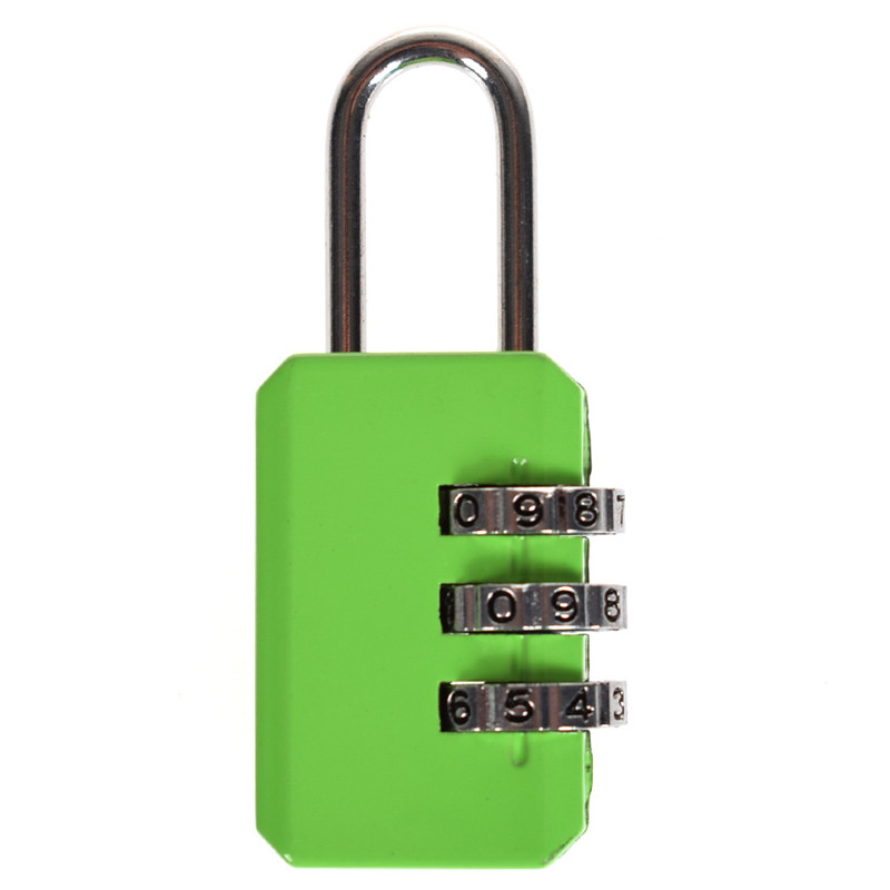 6 Colors 3 Digit Dial Code Number Password Combination Lock Small Portable Travel Luggage Zipper Bag Padlock Suitcase Bag Lock
