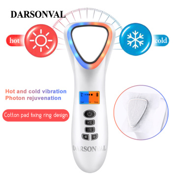 DARSONVAL Ultrasonic LED photon Cold and Heat Hammer Facial Equipment Facial Body Firming Lifting Massager Skin Care Beauty