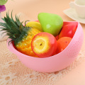 Food Grade Plastic Rice Beans Peas Washing Filter Strainer Green Pink Color Basket Sieve Drainer Cleaning Gadget