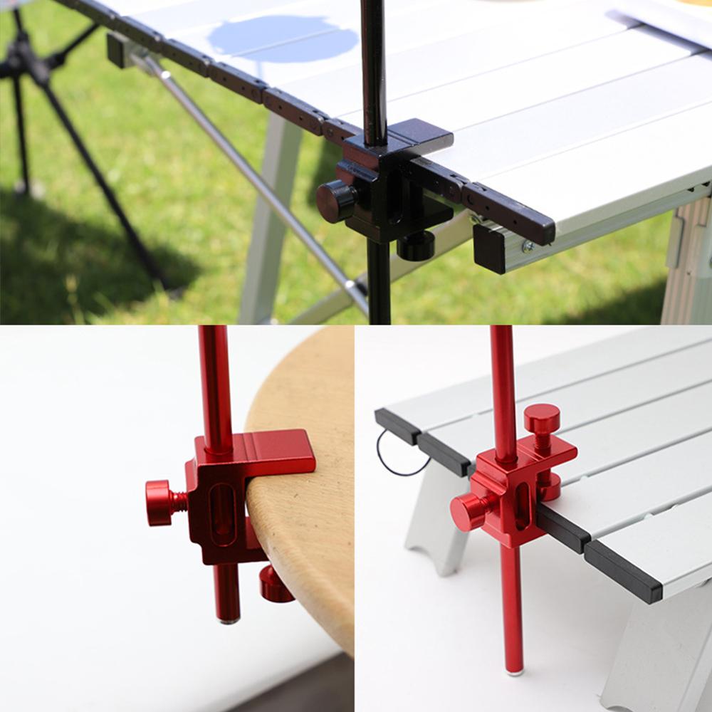 Adjustable Height Folding Mini Lamp Pole for Outdoor Camping Picnic Fishing Tent Travel Aluminum Alloy Light Lantern Holder