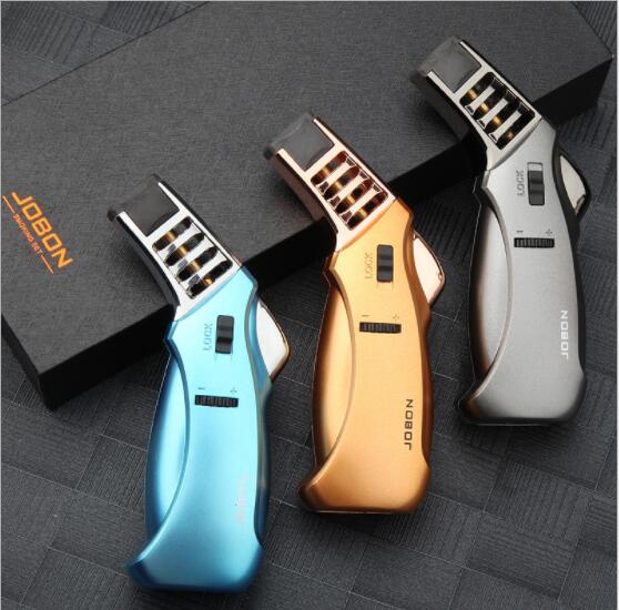 jobon direct spray gun jet flame cigar lighter, high temperature outdoor barbecue tool.BBQ lighter.gift box.