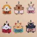 one set embroidery patch cow pig rabbit animal cartoon patches for bag hat badges applique patches for clothing VP-786