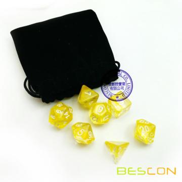 Bescon RPG Dice Set Nebula Yellow 7 Piece Dice Set