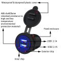 A+++ Quality 12-24V USB Charger for Motorcycle Auto ATV Boat LED Light Car 4.2A Dual USB Socket Charger Outlet Power Adapter
