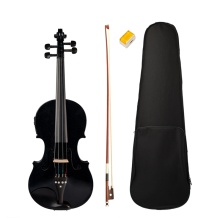 Hot 4/4 Full-Size Violin Violin Sound and Electric Violin Solid Wood Body Ebony Accessories High Quality Black Electric Violin