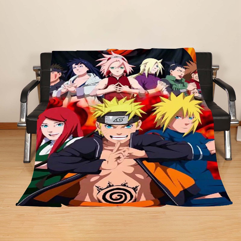 3D Print anime Naruto Flannel Blanket for Beds Hiking Picnic Thick Quilt Fashionable Bedspread Fleece Throw Blanket