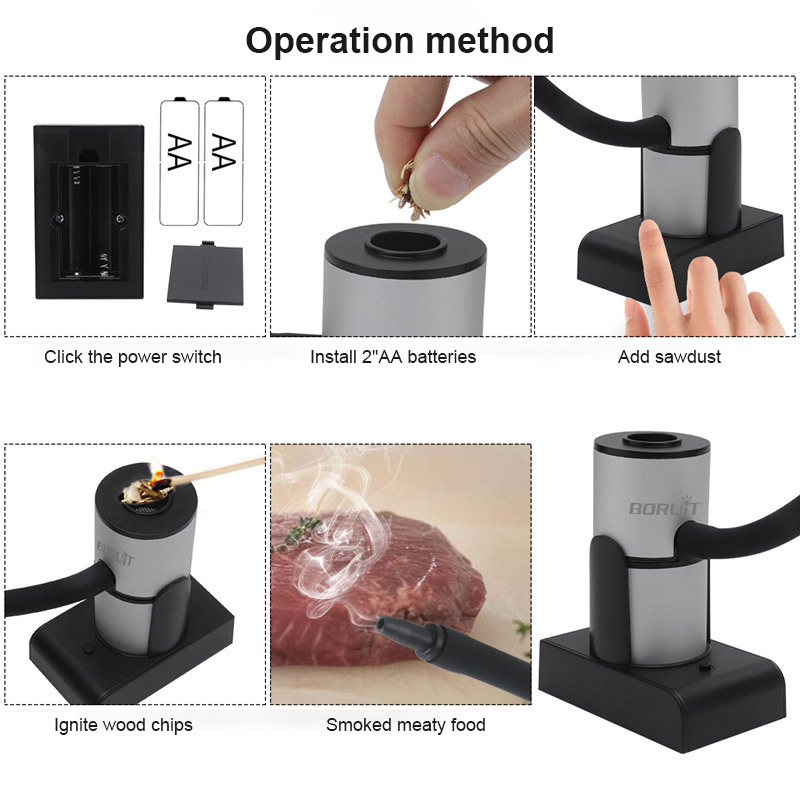 Cookware Parts Kitchen Tools Molecular Cuisine Smoker Bar Steak Sawdust Handheld Smoker Cookware Kitchen Dining Bar