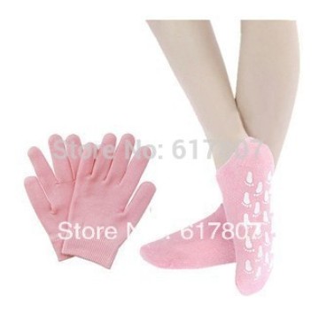 2pairs/LOT( Moisturize Soften Repair Whiten Skin Moisturizing Treatment Gel SPA gloves and socks) foot care