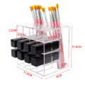 18 Grid Makeup Organizer Lipstick Storage Box Makeup Brush Holder Transparent Plastic Box Acrylic Lipstick Vertical Display