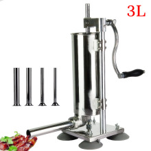 3L Stainless Steel Sausage Maker Filling Sausage Filler Vertical Manual Sausage Stuffer Machine Meat Tools