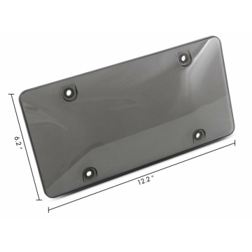 2Pcs Black License Plate Tag Holder Bracket Frame Bumper Shield Cover Mounting Kit + Screws