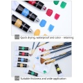 Acrylic Paint Set 24 Color 12ml Non Toxic Non Fading Pigment for Kids Adults Beginner Professional Artists