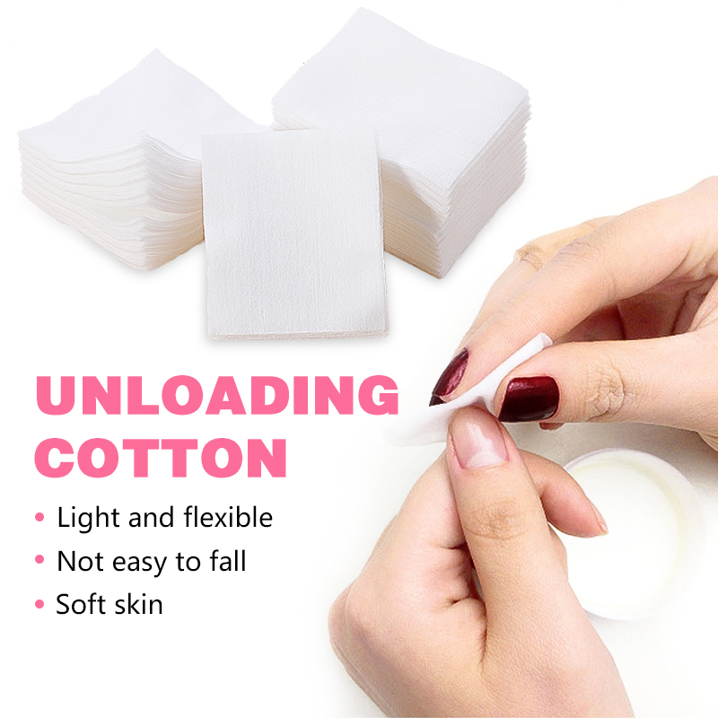 100Pcs Lint-Free Nail Wipes Napkin For Manicure Nail Gel Polish Removal Wraps Cotton Nail Polish Remover Nail Art Tools