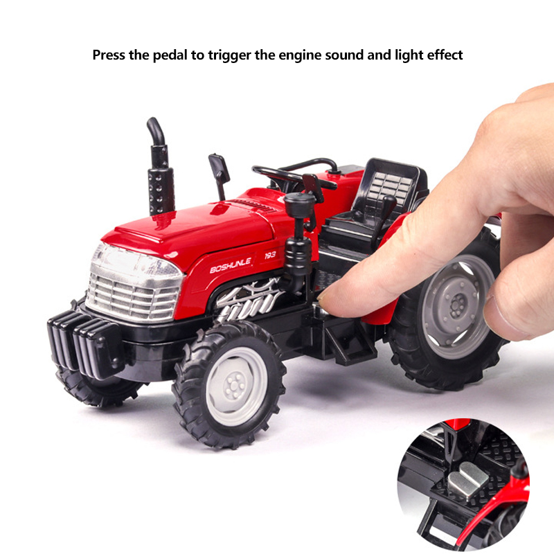 HOMMAT 1:32 Scale Farm Tractor Truck Vehicle Model Car Metal Alloy Diecast Toy Car Model Gift Kids Toys For Children Boys Red