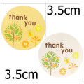 102PCS THANK YOU Seal Sticker Labels Gift Paper Stickers Tree Design for Gift Packaging DIY Party Wedding Decoration Dia. 3.5cm