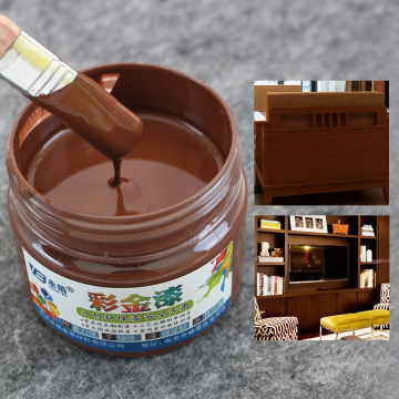 Brown Wood Varnish Water-based Paint Acrylic Lacquer Paint for Wood Fabric Furniture Ceramic Metal Hand-painted Anti-rust 100g