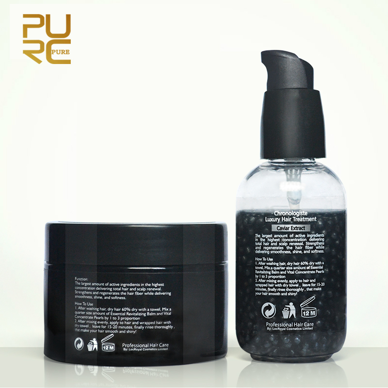 PURC Caviar Extract Chronologiste Luxury Hair Treatment Set Make Hair More Soft and Smooth 2018 Best Hair Care Products