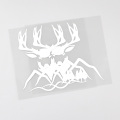YJZT 11.8CMX10.8CM Cool Deer Forest Hunting Club Decal Vinyl Car Sticker Black/Silver 8A-0624