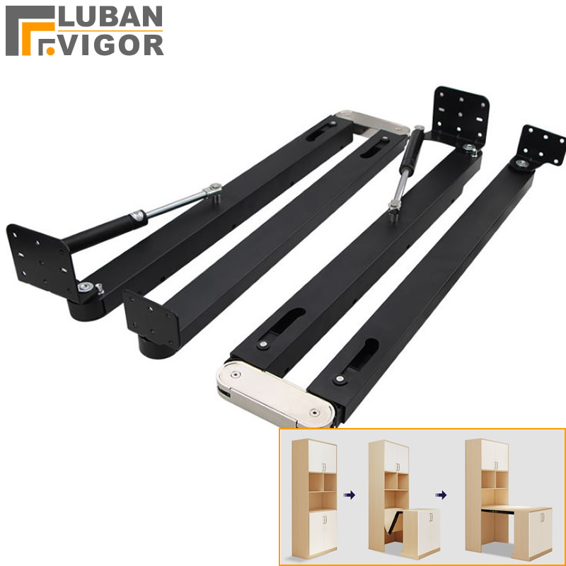 Hidden desktop folding connector accessories,Fold down stretch dining table Bar cabinet cabinet desk hinges,Complete sets