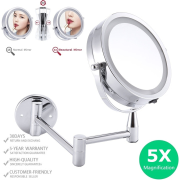 LED Wall Mounted Makeup Mirror, 5.9