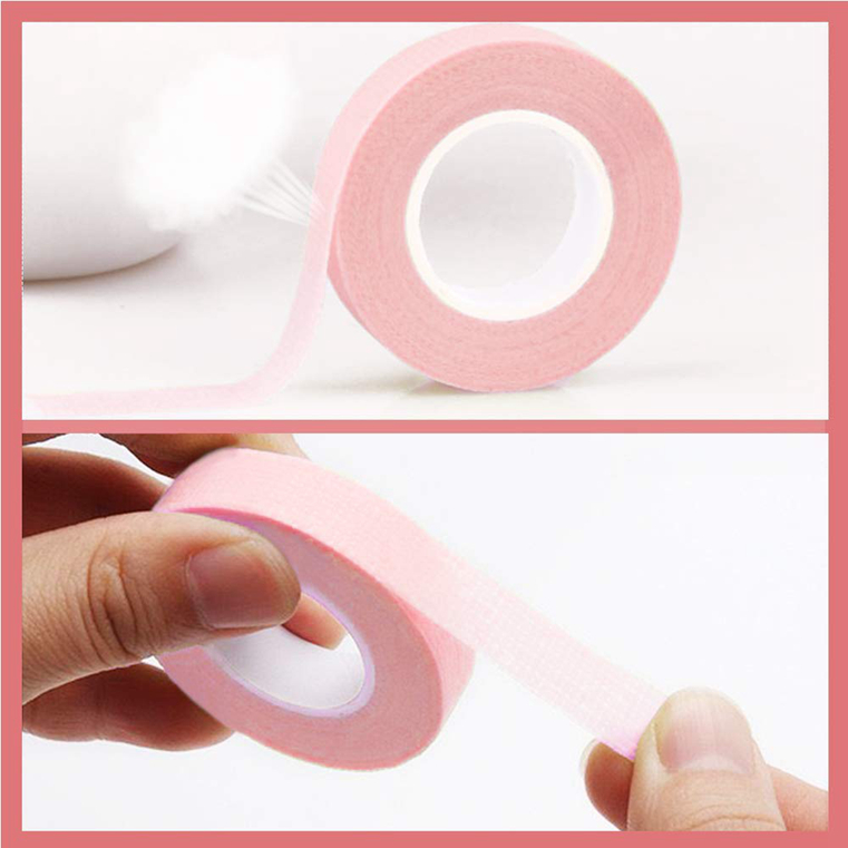 Lash Tapes Pink Silicone Gel Cross Texture Direction