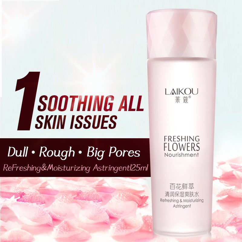 LAIKOU Cherry Blossoms Essence Toner Shrinks Pore Anti-Aging Whitening Oil Control Moisturizing Facial Acne Treatment Skin 125ml