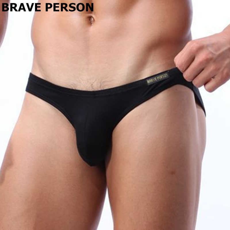 Brave Person Brief Men Underwear Sexy Bulge Pouch Male Briefs Gay Modal Seamless Sexy Mens Under Wear Low Waist Slip Homme Penis