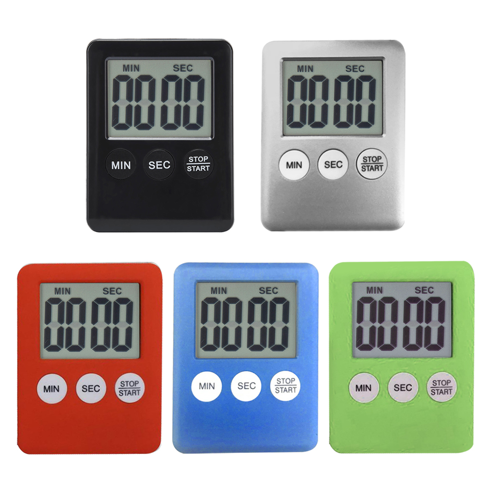 Mini LCD Digital Display Kitchen Timer Square Kitchen Countdown Alarm Magnet Clock Sleep Stopwatch Clock Timer Dropshipping