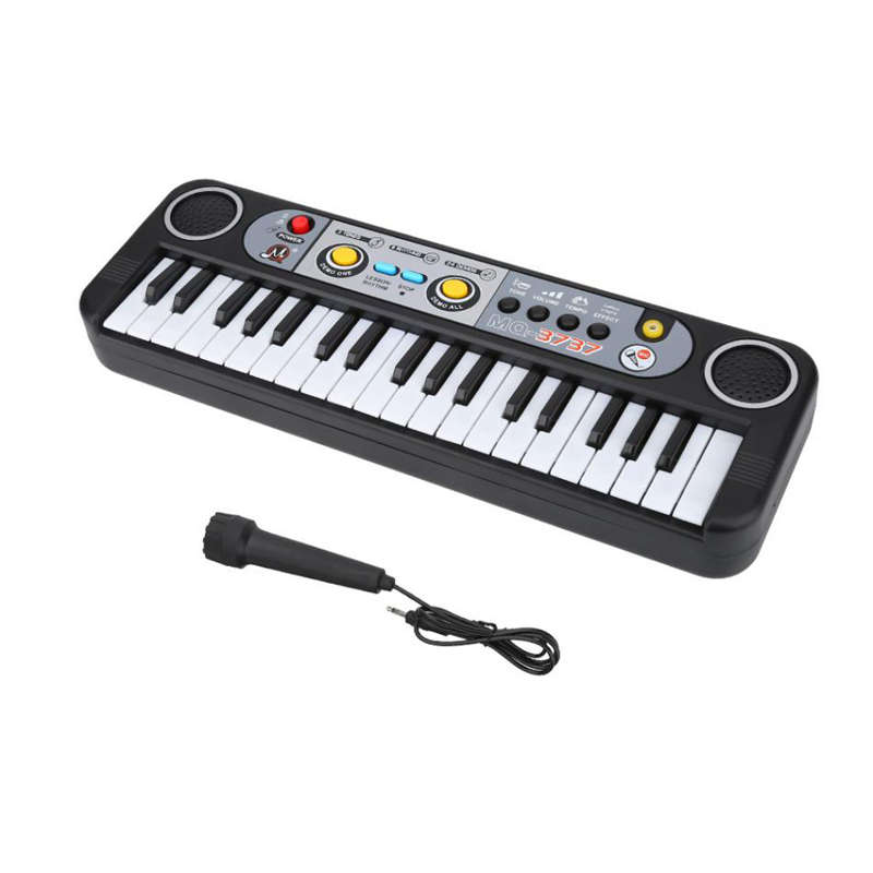 37-Key Electronic Organ Digital Key Board Piano Musical Instruments Kids Toy With Microphone