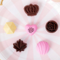 6pcs/lot Creative Chocolate Shaped Eraser Rubber For Kids Gifts Non-toxic safety School Supply Material Escolar