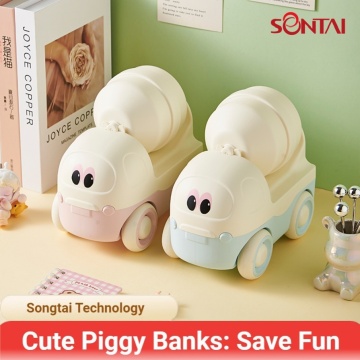 Kids' Concrete Mixer Coin Bank