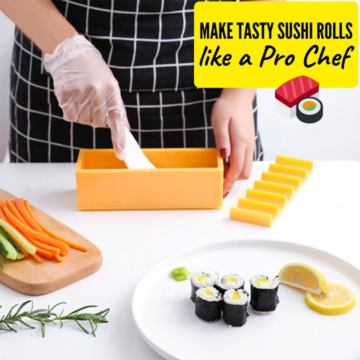 Sushi Maker Equipment Kit,Japanese Rice Ball Cake Roll Mold Sushi Multifunctional Mould Making Sushi Tools