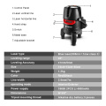 DEKO NEW DKLL57PB2 5 Line Blue Laser Level 360° precise fine-tuning 2.5mm/7m Width Horizontal And Vertical Cross Lines