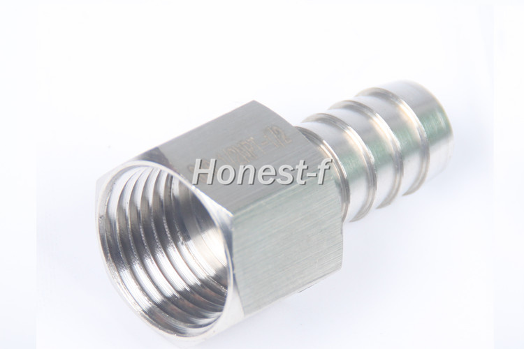 LTWFITTING Bar Production Stainless Steel 316 Barb Fitting Coupler 1/2" Hose ID x 1/2" Female NPT Air Fuel Water