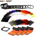 K&F Concept 40 in 1 Camera Filter Kit 24 Graduated Full Color nd filter Set+9 Adapter Ring+2 Holder+Lens Hood+4 Filter Lens Bag