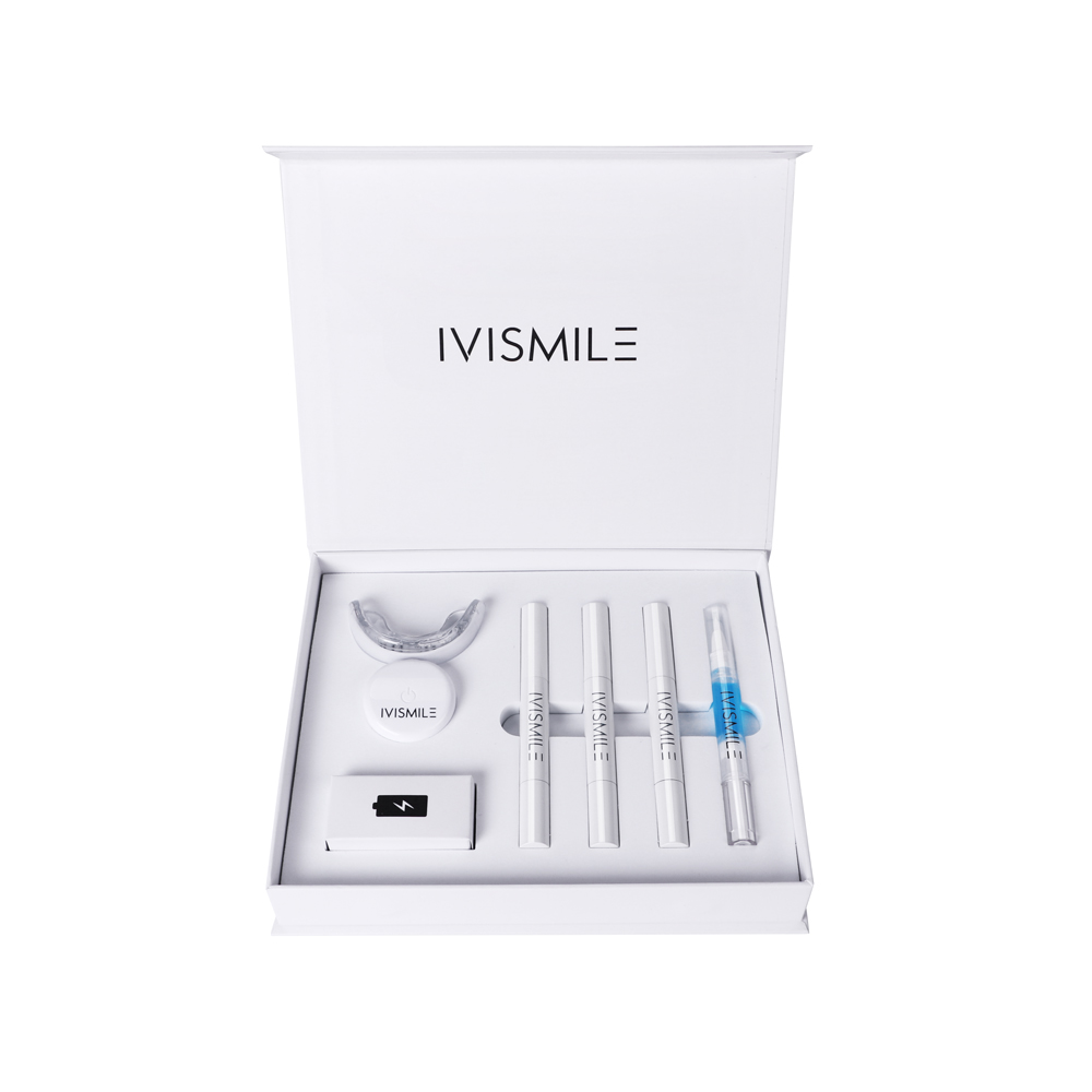 IVISMILE Wireless Teeth Whitening Kit Dental Tooth Bleaching Gel Kits with Led Light Desensitization Gel Tooth Whitener gel 35CP