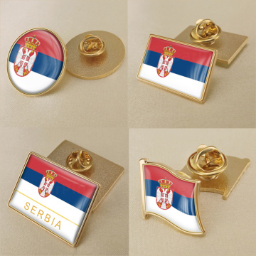 Coat of Arms of Serbia/Serbians Flag National Emblem Brooch/Badges/ Lapel Pins