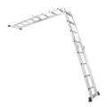 Extension Multifunction Aluminum Alloy Adjustable Folding Ladder with 2 Panels for Home Warehouse Telescopic Pontoon Ladder