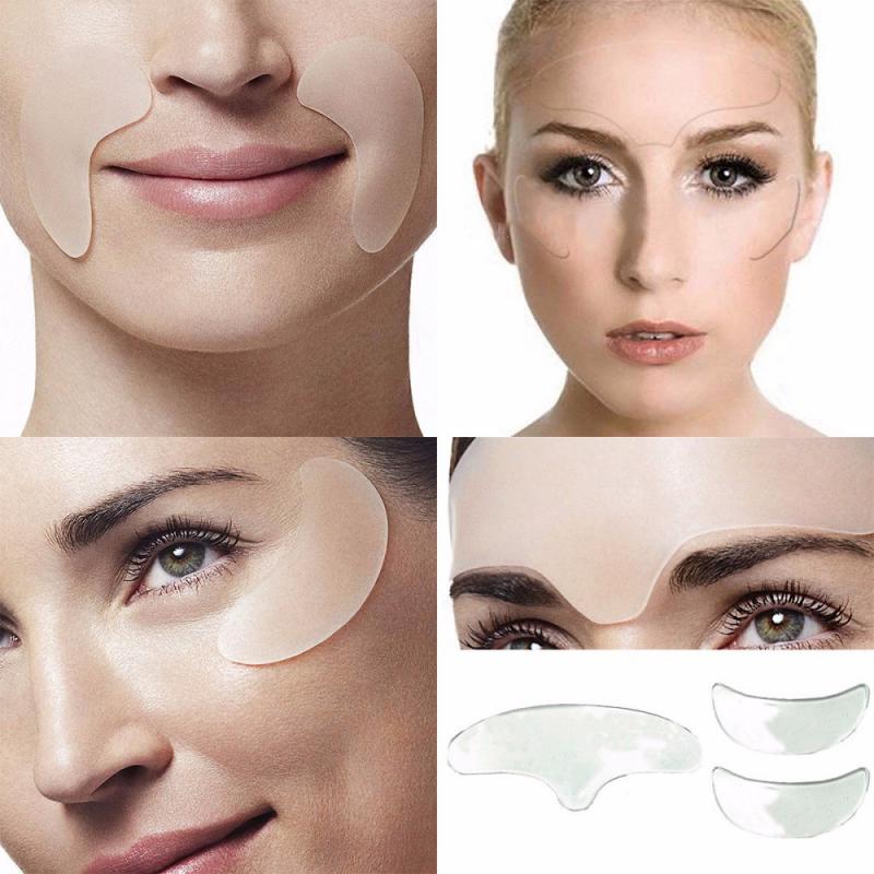 5pcs Anti Wrinkle Eye Chin Forehead Face Care Pads Reusable Face Lifting Silicone Overnight Invisible Patches Skin repair care