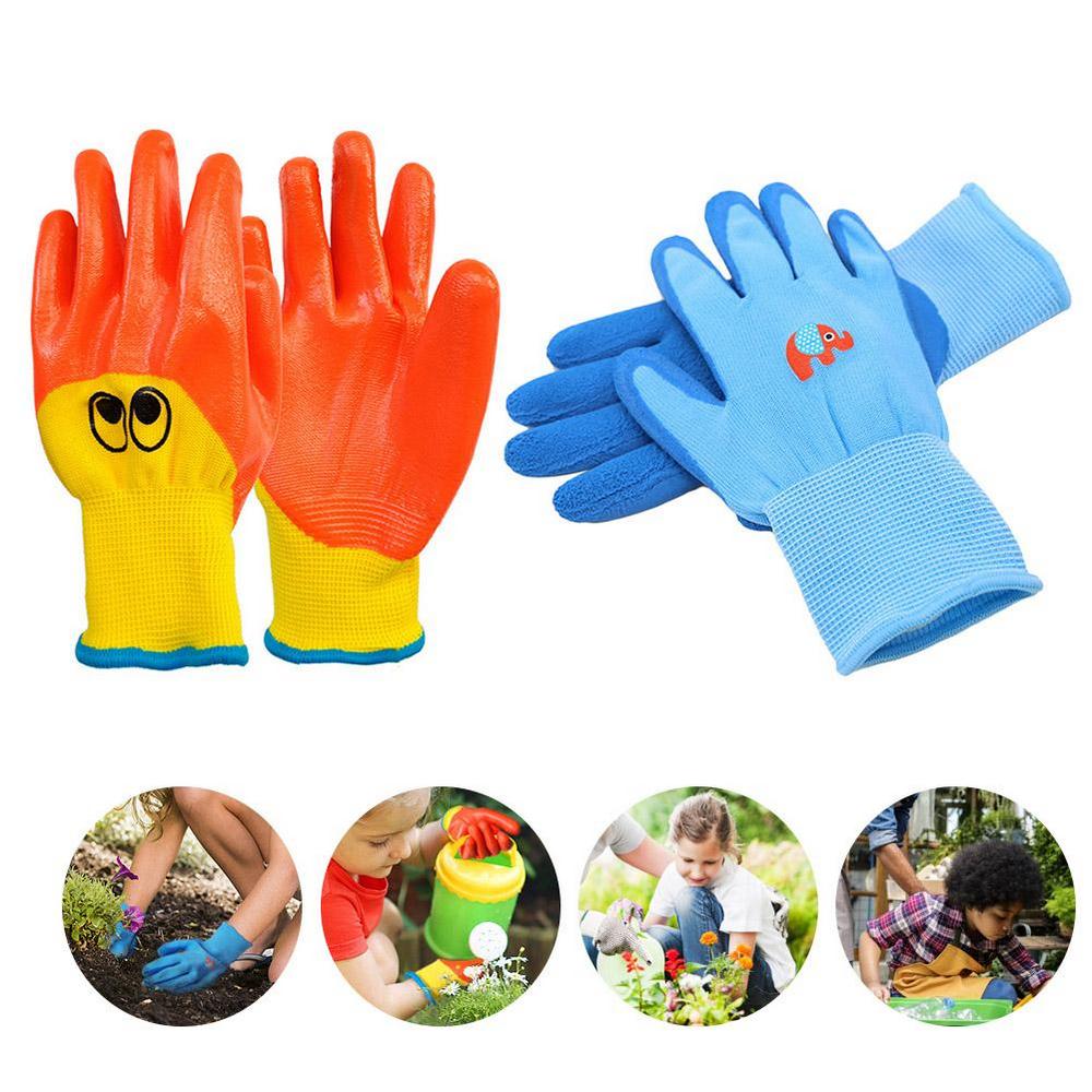 Waterproof Garden Gloves Work for Kids Children Protective Gloves Anti Bite Cut Protector Planting Work Gadget Accessories