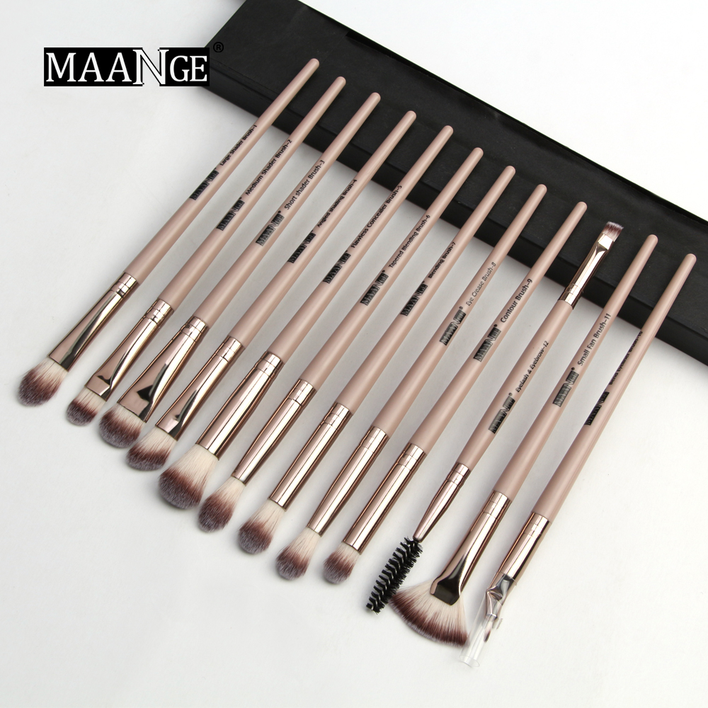 MAANGE Pro 3/5/12 PCS Makeup Brushes Set Eye Shadow Blending Eyeliner Eyelash Eyebrow Blush Make Up Brush Tools Kit Maquiagem