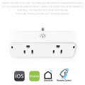 New 110V/220V Smart Socket Smart Plug Dual Wifi Plugs 2 in 1 Extenders Socket Works with Alexa Google Home Smart Life App Timing