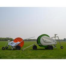 Lightweight, human draggable, single machine controlled sprinkler irrigation machine with large area Aquago II 60-120