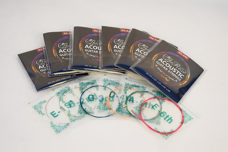 Colorful Acoustic Guitar Strings