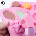 SJ 3D Baby Soap Molds Heart & Rose-Shaped Tray Silicone Mold Recycling Easy to Demolding Soap Maker Handmade Non-Stick For Home