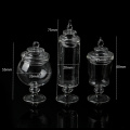 1 x Dollhouse Miniature Glass Candy Jar Simulation Candy Bottle Model Toy 1/12 Scale Pretend Toy For Home Kitchen Decor