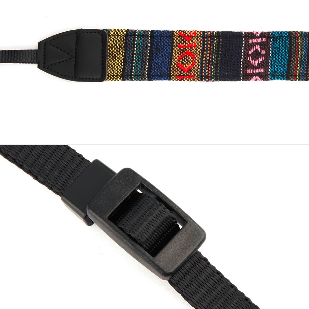 3 in 1 Camera Straps Vintage Hippie Style Canvas Shoulder Neck Durable Cotton for Nikon/Pentax/Sony/Canon DSLR Camera