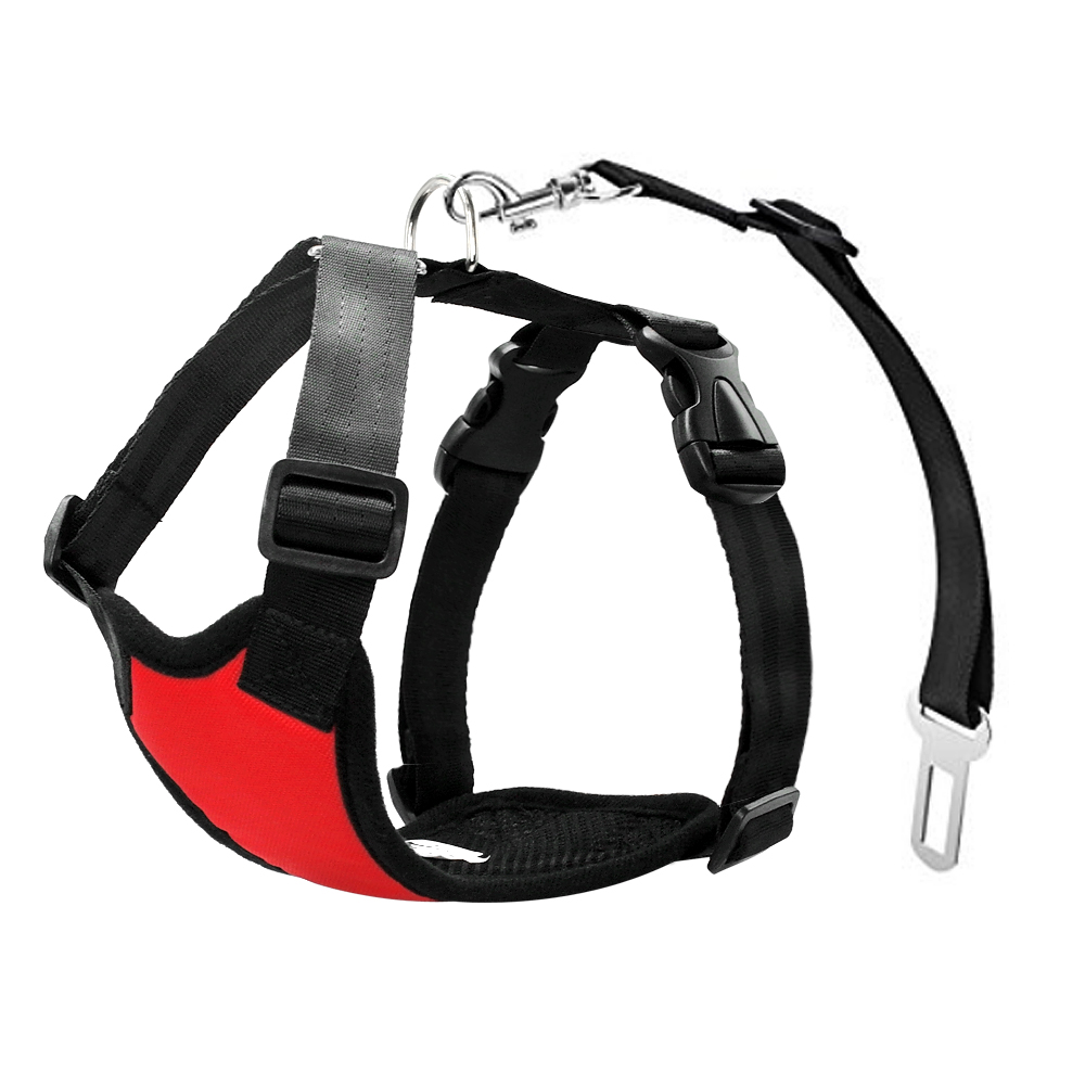 Breathable Mesh Dog Harness Leash Safety Vehicle Car Dog Seat Belt Nylon Pet Car Seatbelt Harness Lead For Small Medium Dogs